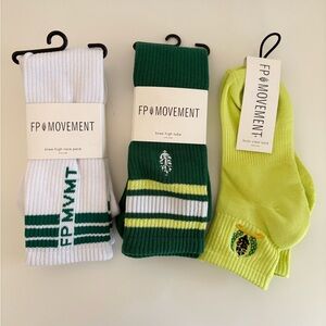 Set of 3 NWT Free People FP Movement Socks